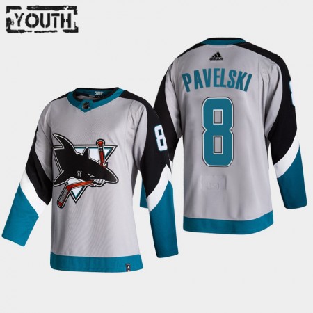 San Jose Sharks Joe Pavelski 8 2020-21 Reverse Retro Authentic Shirt - Kinderen